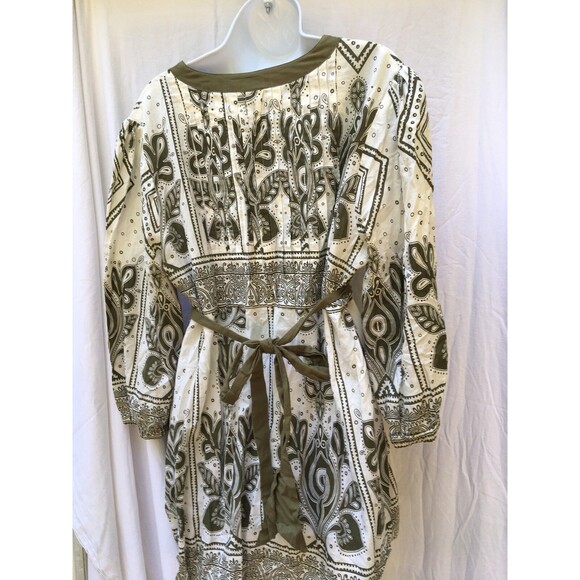 Venezia Plus 18-20 Green White Kimono Style  Tunic Shirt - Picture 5 of 7